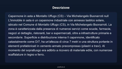 Capannone all'asta via Michelangelo Buonarroti null, Montalto Uffugo