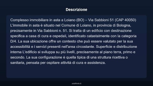 Negozio all'asta via Sabbioni 51, Loiano