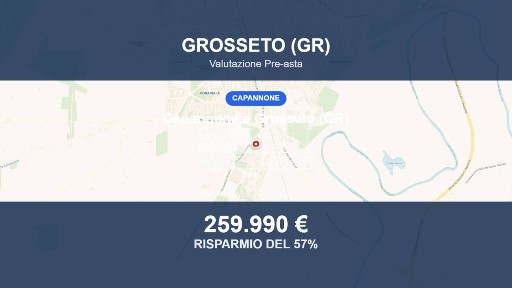 Capannone all'asta viale Davide Lazzeretti, Grosseto