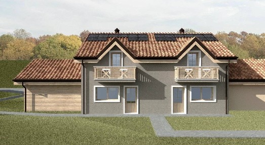 Villa bifamiliare, nuova, 105 m², Rotzo