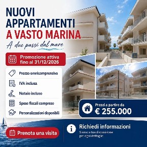 Trilocale nuovo, primo piano, Vasto Marina, Vasto